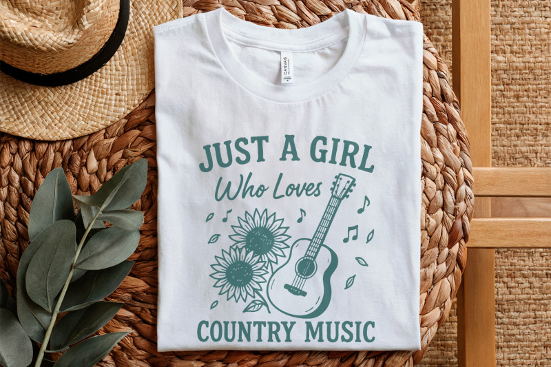 just-a-girl-who-loves-country-music-png-sunflower-guitar-digital-art