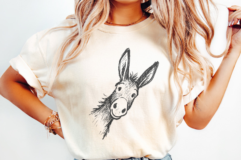 funny-donkey-png-illustration-animal-drawing-clipart-quirky-farm-ani