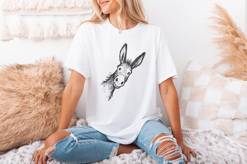 funny-donkey-png-illustration-animal-drawing-clipart-quirky-farm-ani