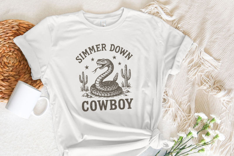 simmer-down-cowboy-png-western-snake-png-design-vintage-cowboy-print