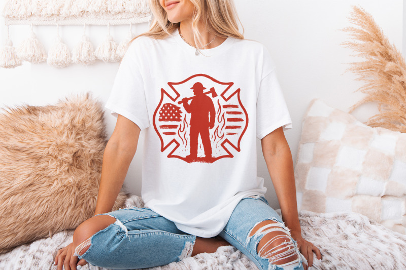 firefighter-silhouette-png-american-flag-maltese-cross-fire-axe-fire