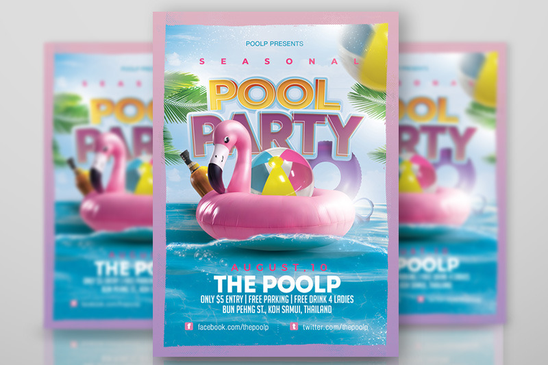 themed-seasonal-pool-party-flyer