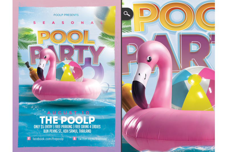 themed-seasonal-pool-party-flyer
