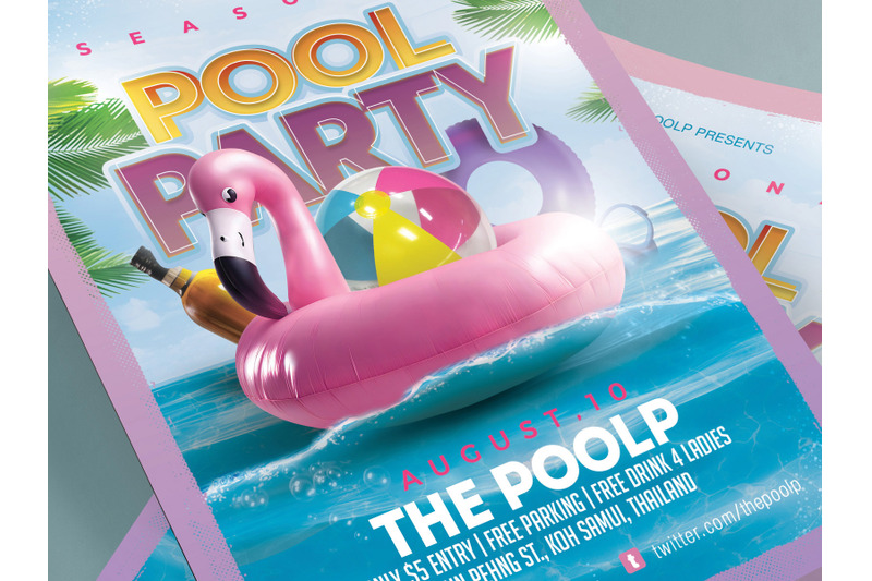 themed-seasonal-pool-party-flyer