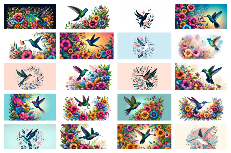 100-hummingbird-with-floral