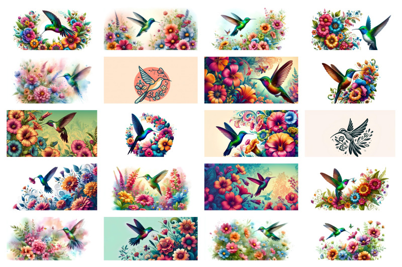 100-hummingbird-with-floral