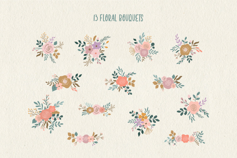 summer-florals-vector-collection