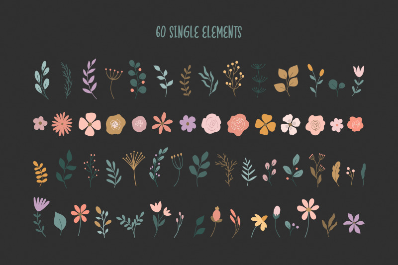 summer-florals-vector-collection