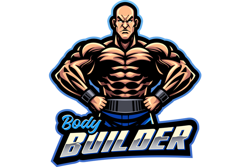 body-builder-esport-mascot-logo-design