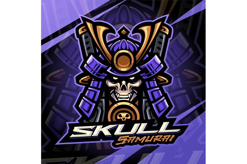 skull-samurai-esport-mascot-logo-design