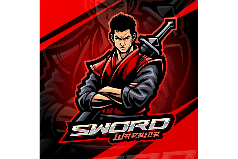 sword-warrior-esport-mascot-logo-design