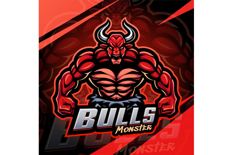 bulls-monster-esport-mascot-logo-design