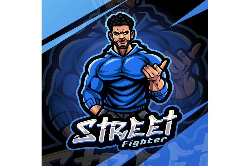 street-fighter-esport-mascot-logo-design