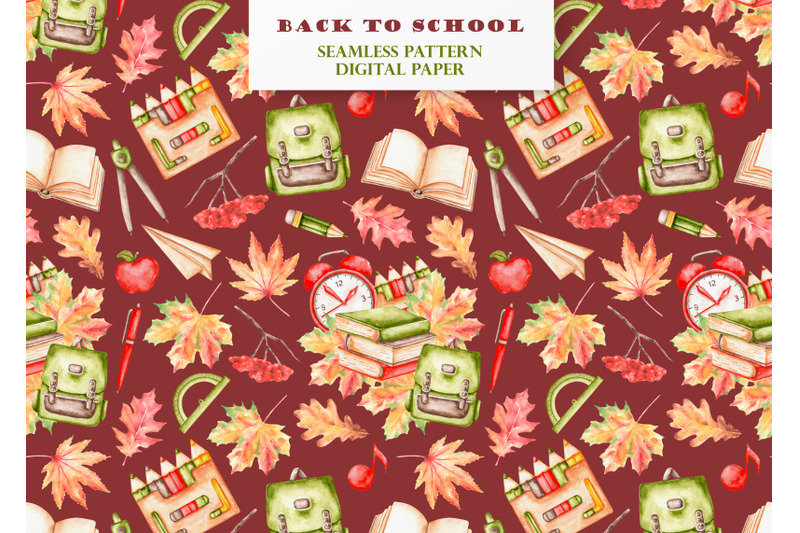 back-to-school-watercolor-seamless-pattern-elementary-school