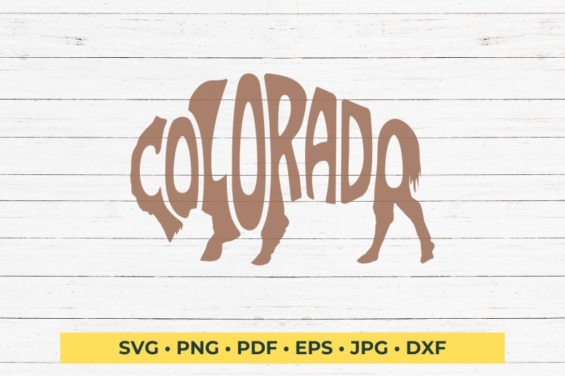 colorado-buffalo-word-art-svg-cut-file