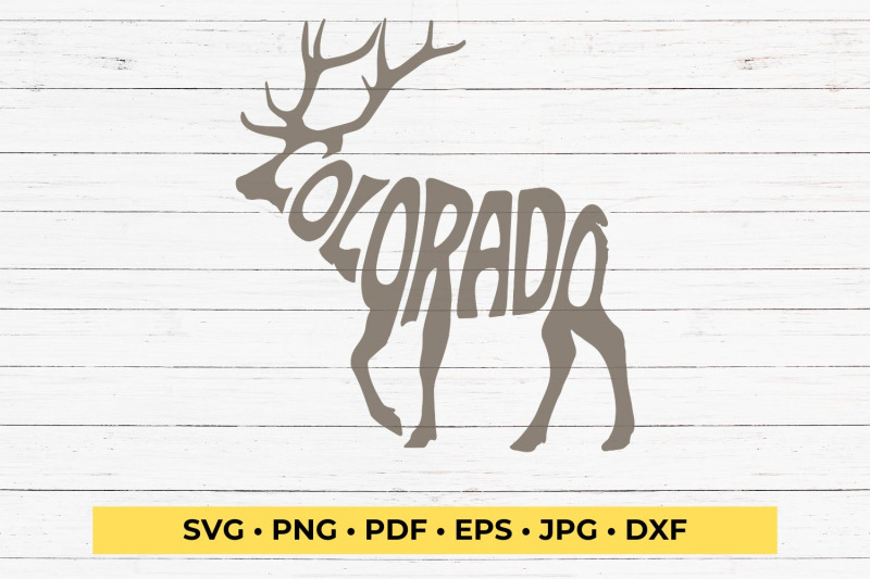 colorado-elk-word-art-svg-cut-file