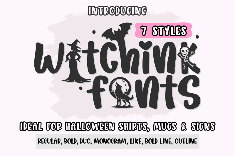 witchink-font-bundle-cute-halloween-handwritten-fonts-pack