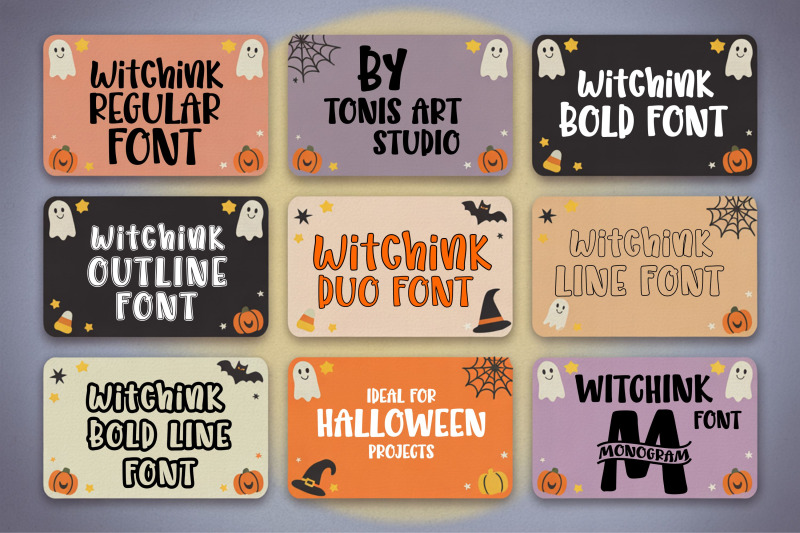 witchink-font-bundle-cute-halloween-handwritten-fonts-pack