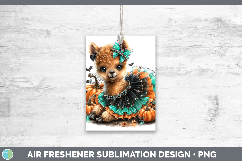 llama-air-freshener-farm-halloween-sublimation-car-scent-des