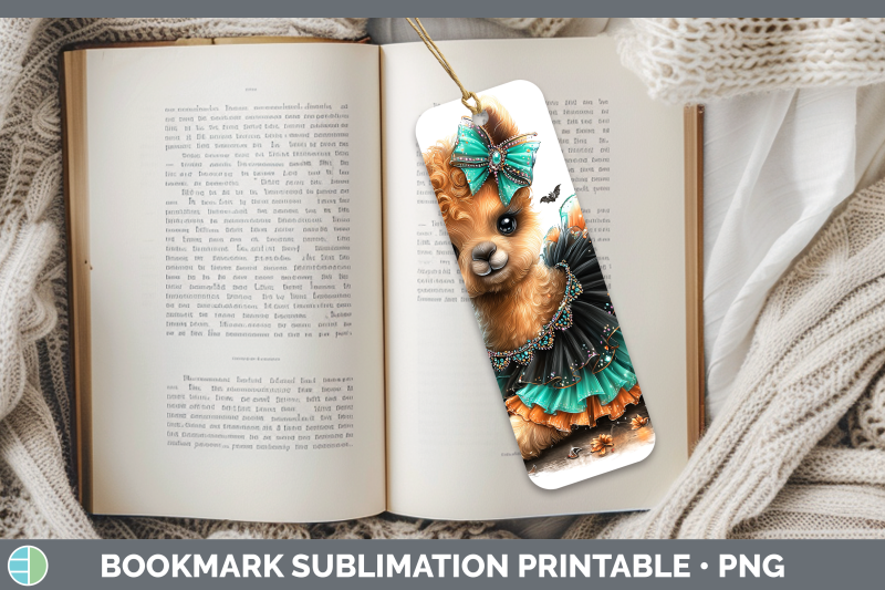 llama-bookmark-farm-halloween-sublimation-printable-designs