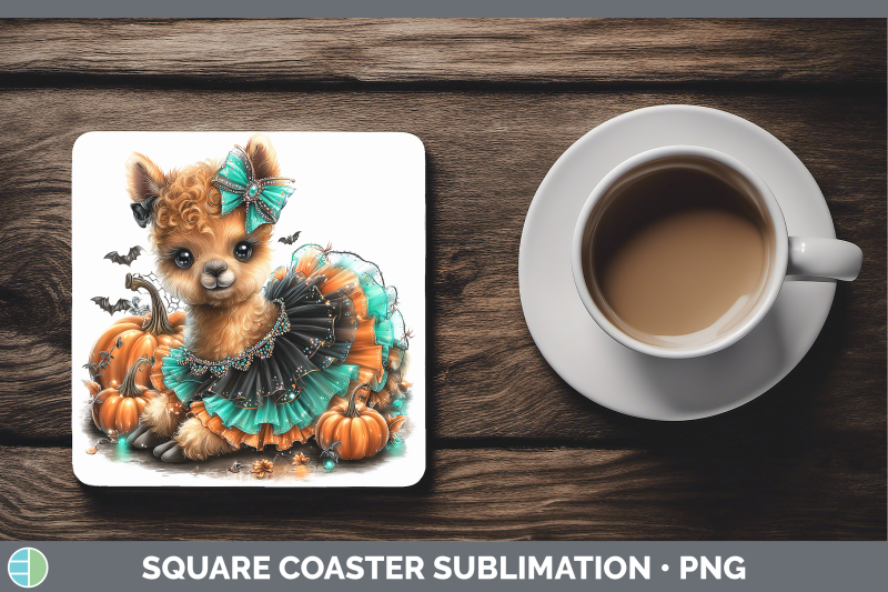 llama-square-coaster-farm-halloween-sublimation-drink-mat-de