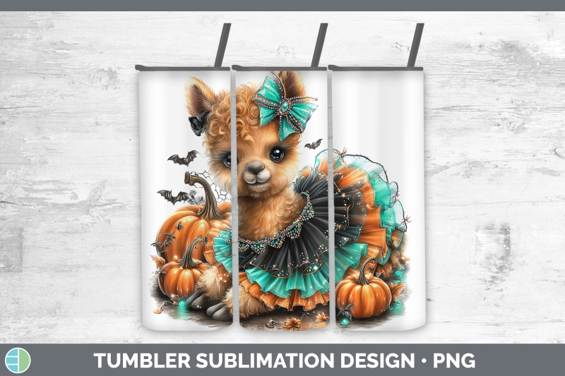llama-tumbler-farm-halloween-sublimation-20-oz-skinny-tumble