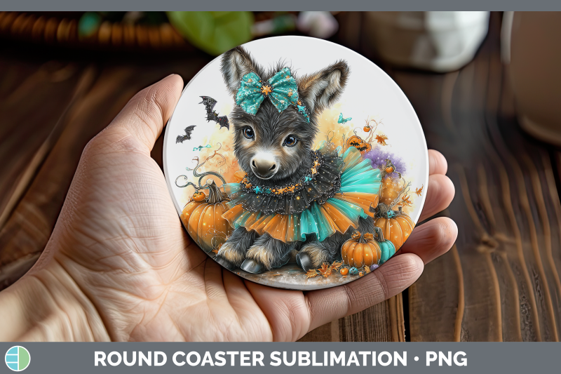 donkey-round-coaster-farm-halloween-sublimation-coaster-desi