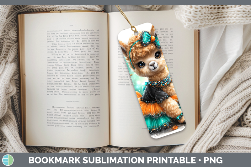 alpaca-bookmark-farm-halloween-sublimation-printable-designs