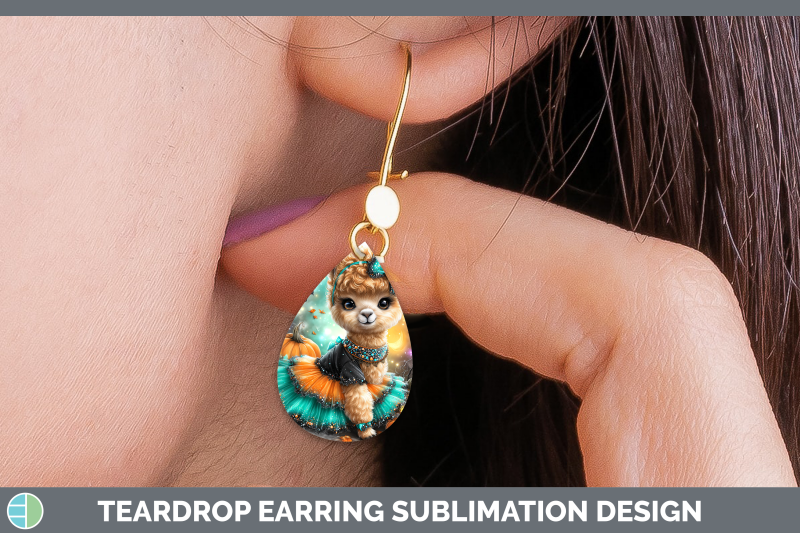 alpaca-teardrop-earrings-farm-halloween-sublimation-earrings
