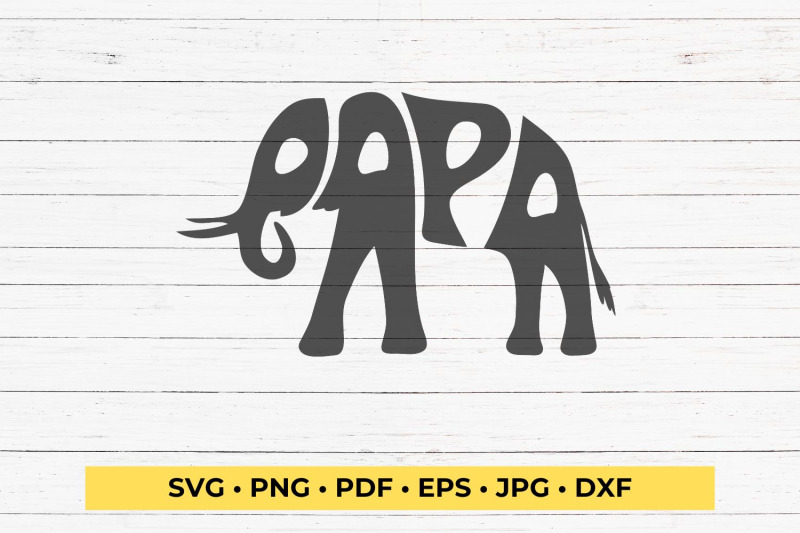 papa-elephant-word-art-svg-cut-file