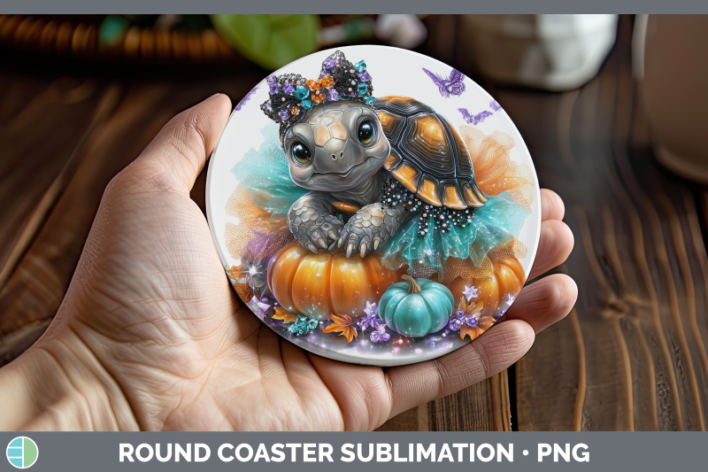 tortoise-round-coaster-farm-halloween-sublimation-coaster-de