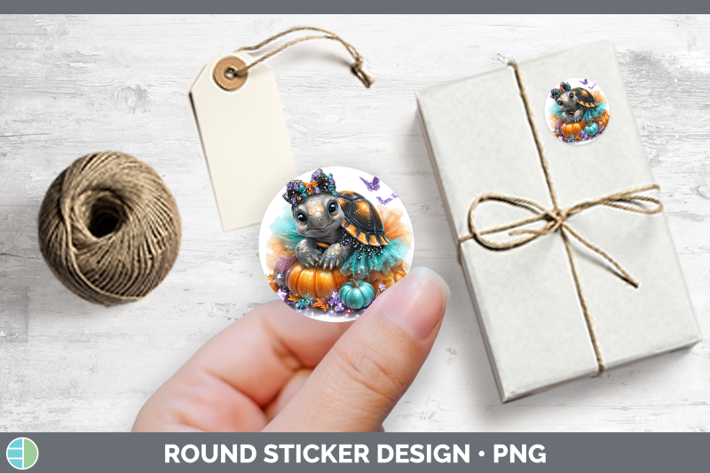 farm-halloween-tortoise-stickers-round-labels-designs