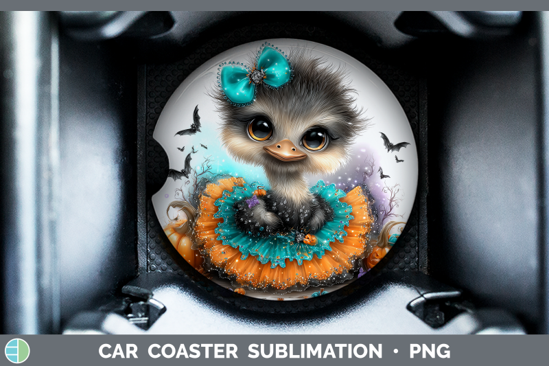 ostrich-car-coaster-farm-halloween-sublimation-drink-mat-des