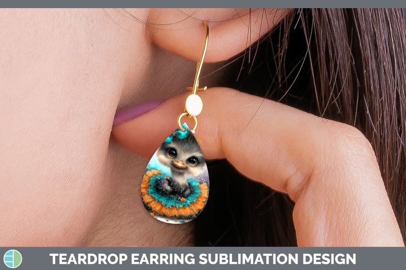 ostrich-teardrop-earrings-farm-halloween-sublimation-earring