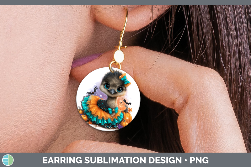 emu-round-earrings-farm-halloween-sublimation-earrings-desig