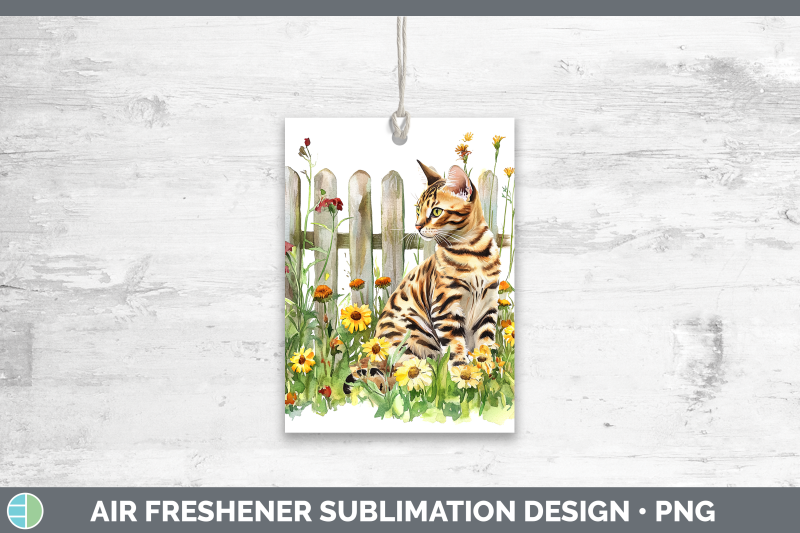 bengal-air-freshener-fence-cats-sublimation-car-scent-design