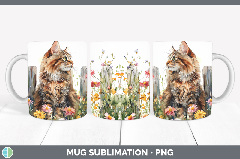 maine-coon-mug-wrap-fence-cats-sublimation-coffee-cup-design