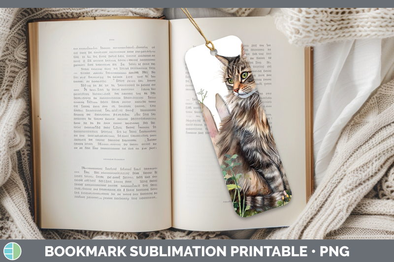 norwegian-forest-bookmark-fence-cats-sublimation-printable-d
