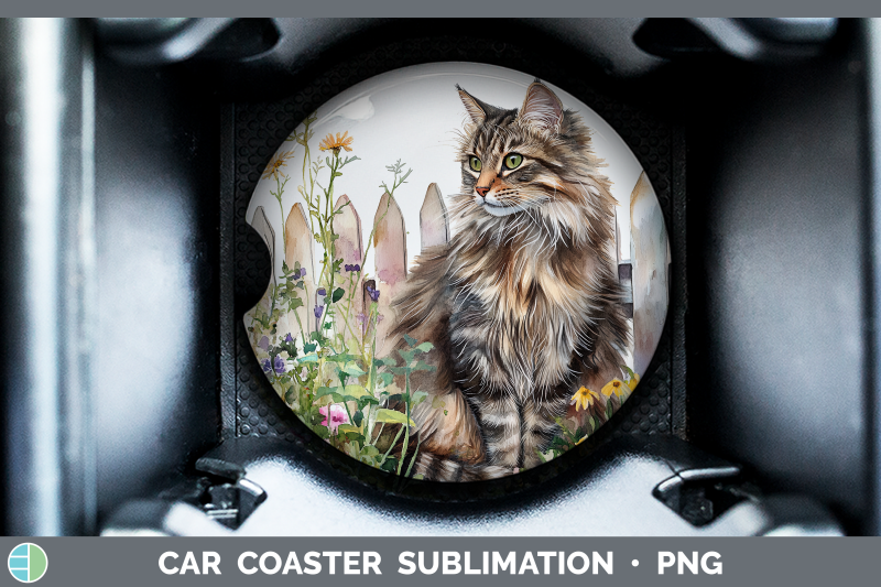 norwegian-forest-car-coaster-fence-cats-sublimation-drink-ma