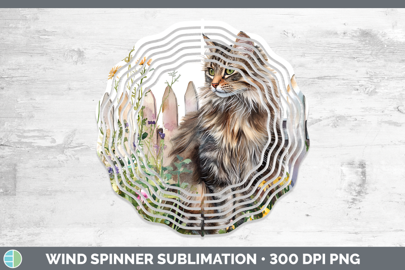 norwegian-forest-wind-spinner-fence-cats-sublimation-spinner