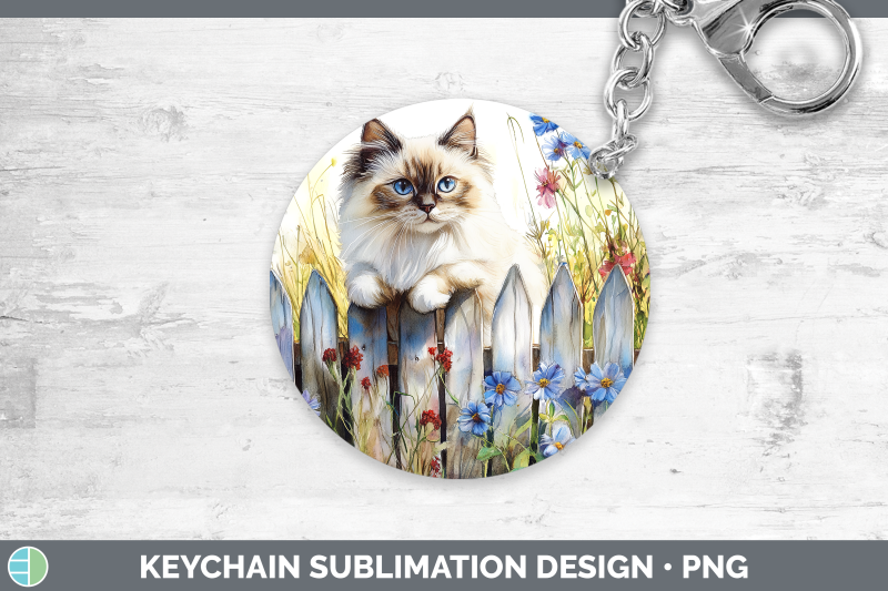 ragdoll-keychain-fence-cats-sublimation-keyring-designs