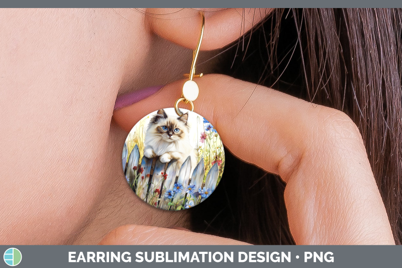 ragdoll-round-earrings-fence-cats-sublimation-earrings-desig