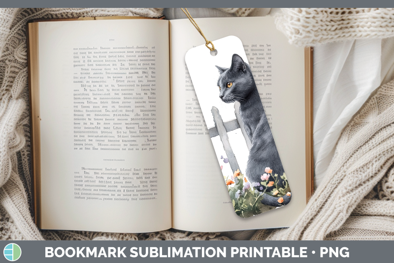 russian-blue-bookmark-fence-cats-sublimation-printable-desig