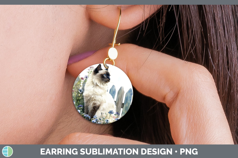 birman-round-earrings-fence-cats-sublimation-earrings-design