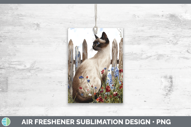 siamese-air-freshener-fence-cats-sublimation-car-scent-desig