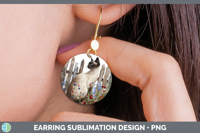 siamese-round-earrings-fence-cats-sublimation-earrings-desig