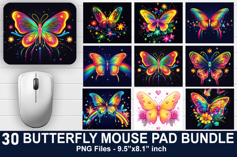 butterfly-mouse-pad-sublimation-bundle