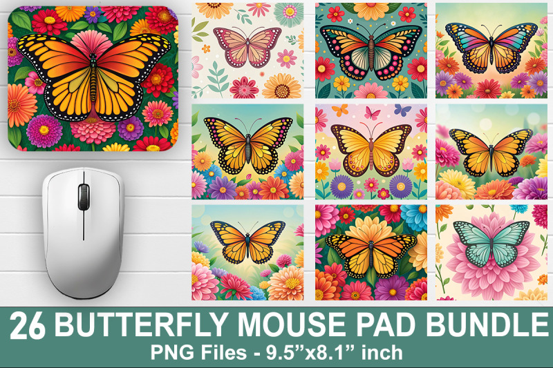 butterfly-mouse-pad-sublimation-bundle