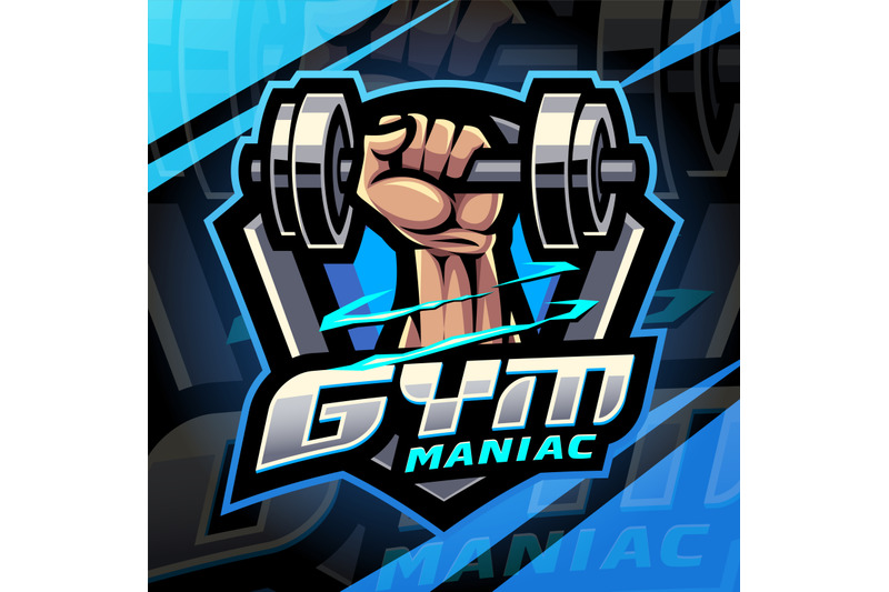gym-maniac-esport-mascot-logo-design