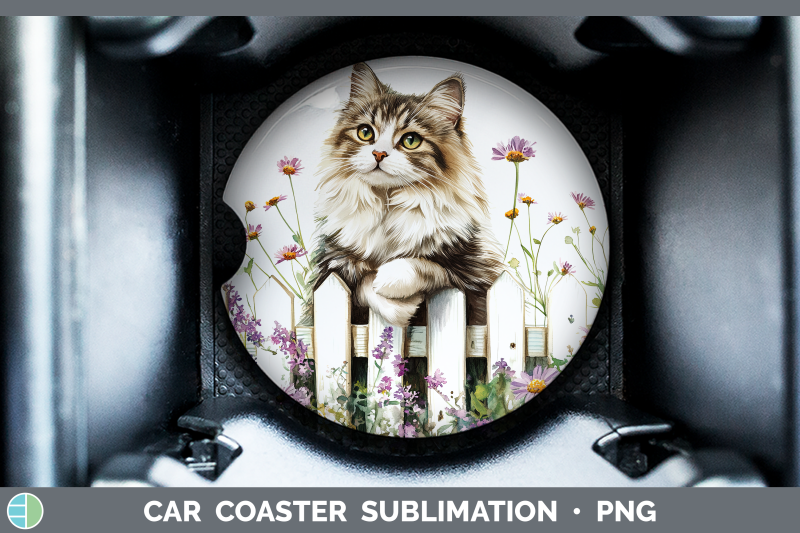siberian-car-coaster-fence-cats-sublimation-drink-mat-design